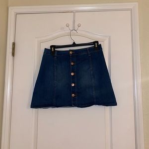 Vintage denim mini skirt